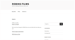 Desktop Screenshot of davidrobinfilms.com