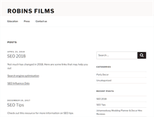 Tablet Screenshot of davidrobinfilms.com
